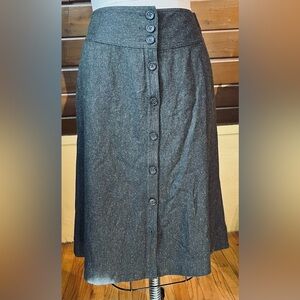 Banana Republic dark army green A-line skirt